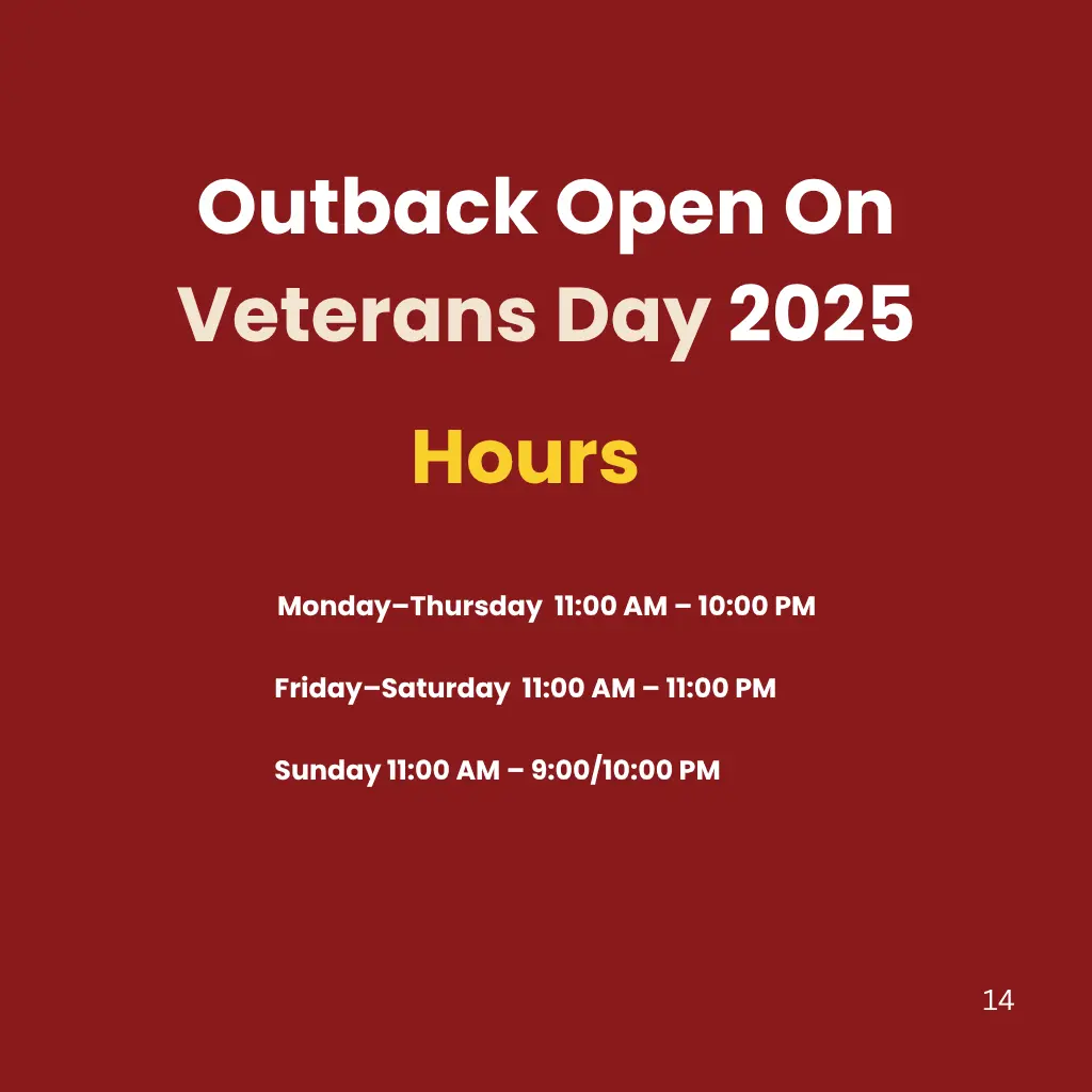 Is Outback Open On Veterans Day